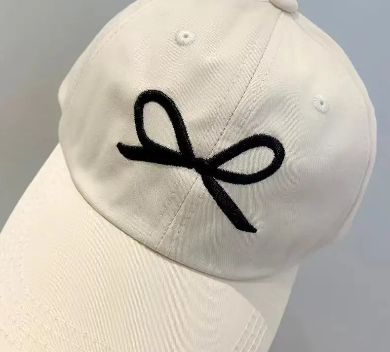 Bow Embroidered Baseball Cap