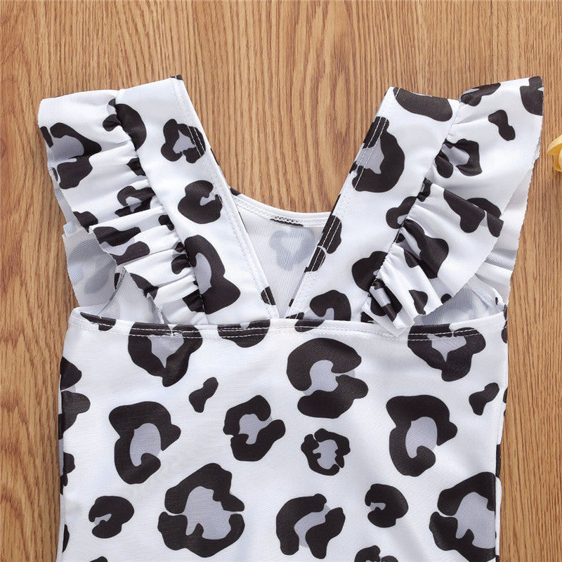 Ruffled Leopard Print Swimsuit