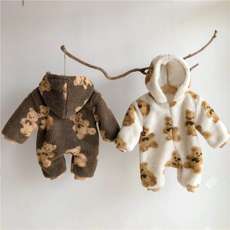 Teddy Bear Fleece Romper