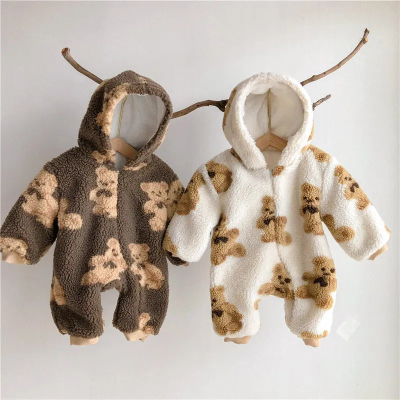 Teddy Bear Fleece Romper