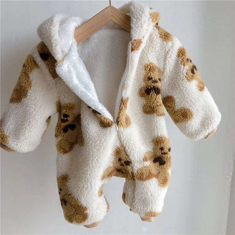 Teddy Bear Fleece Romper