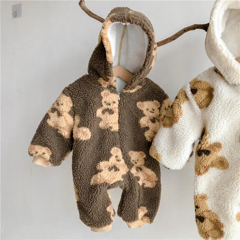 Teddy Bear Fleece Romper