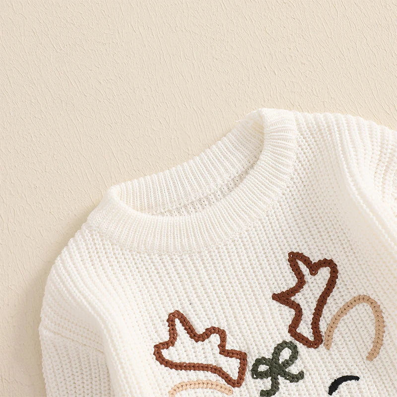 Reindeer Embroidery Jumper