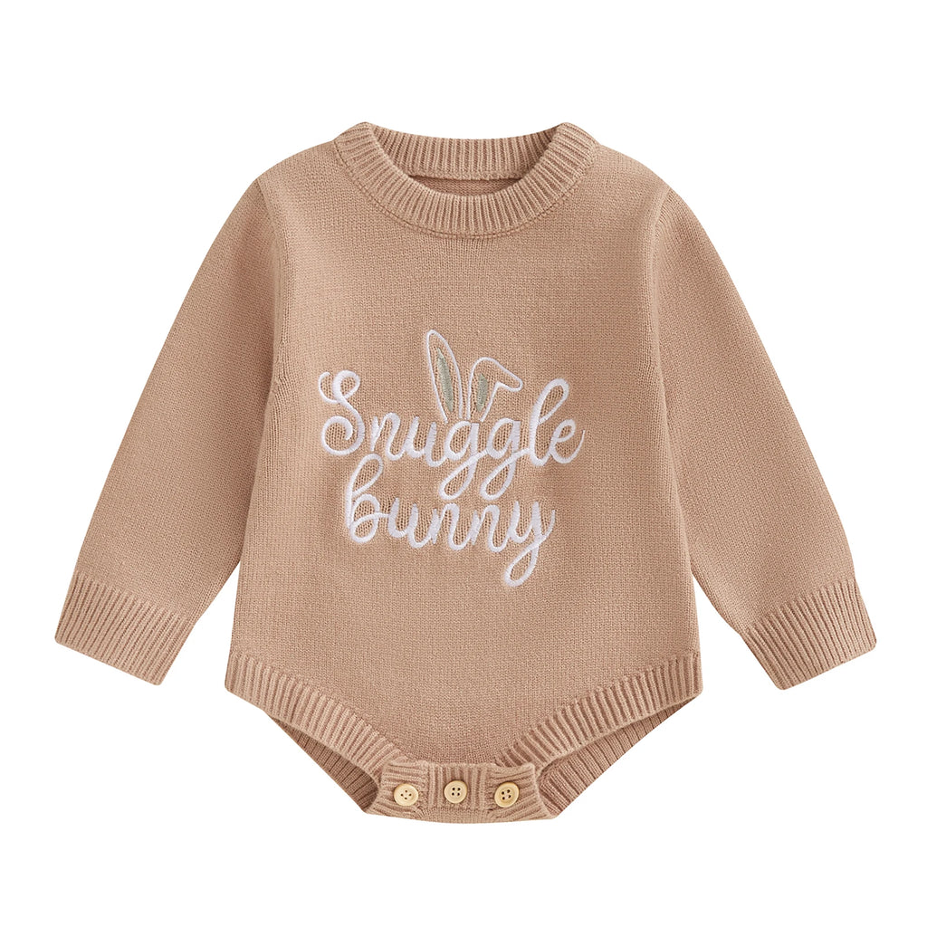 Snuggle Bunny Embroidery Romper