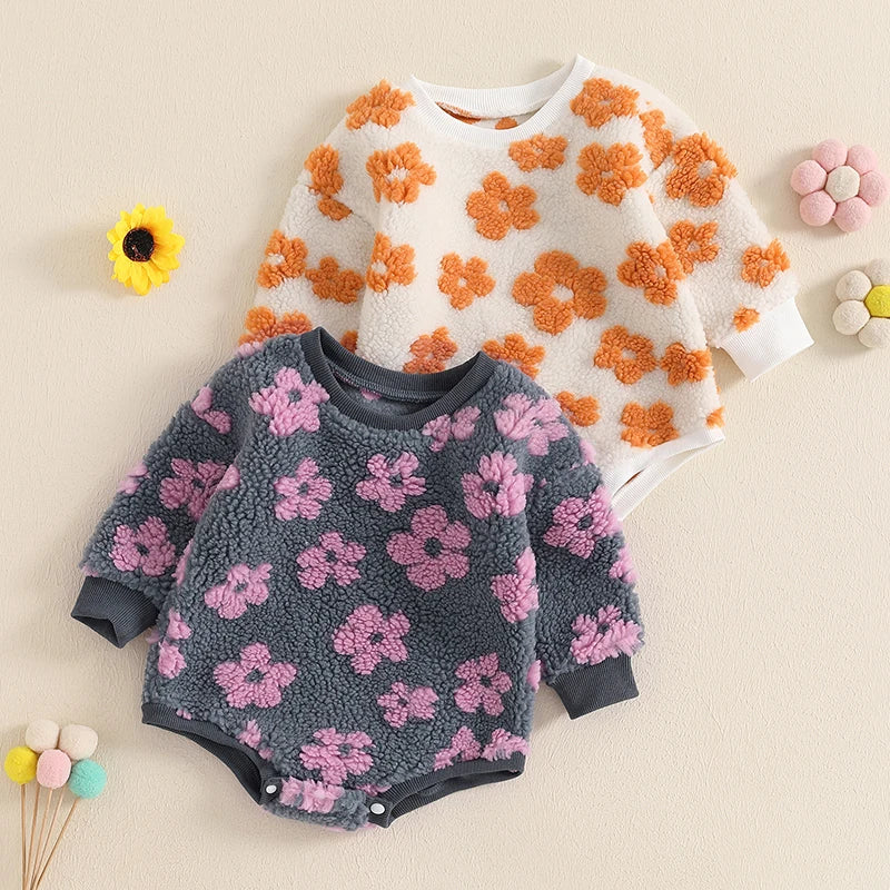 Fuzzy Flower Power Romper