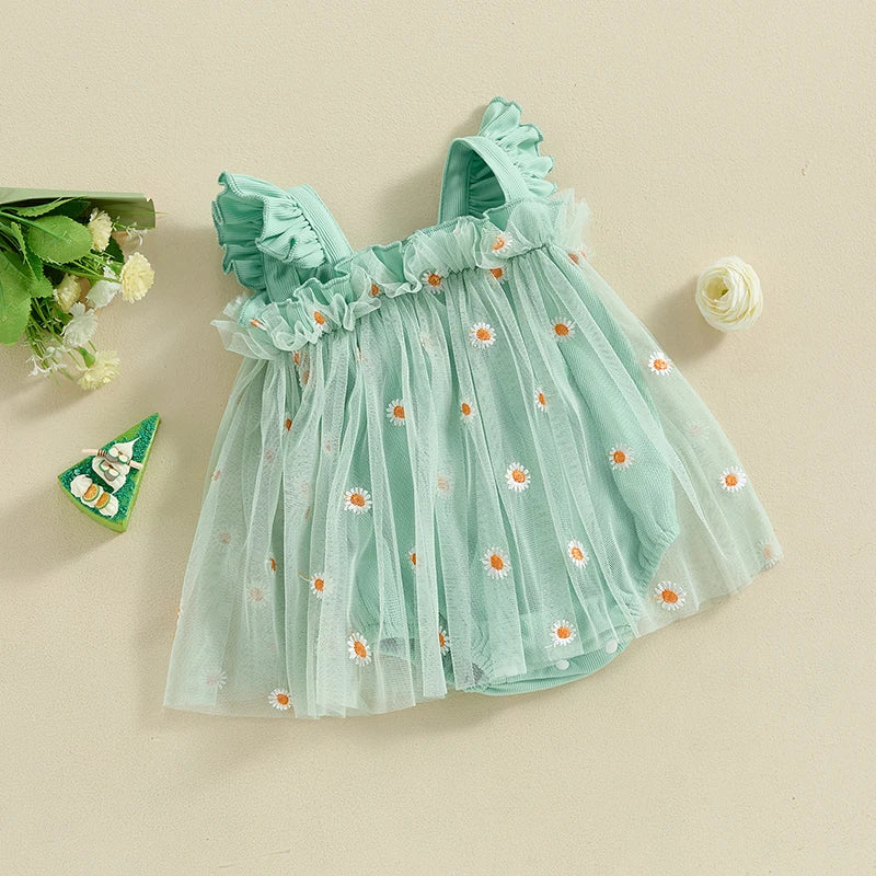 Daisy Embroidery Tutu Dress