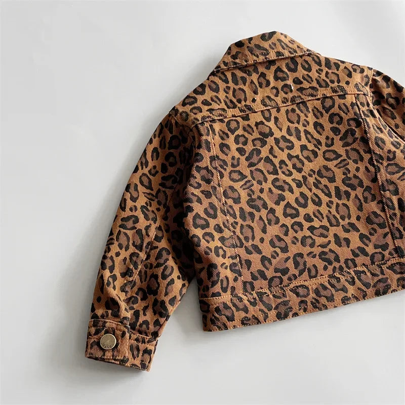 Leopard Print Denim Jacket