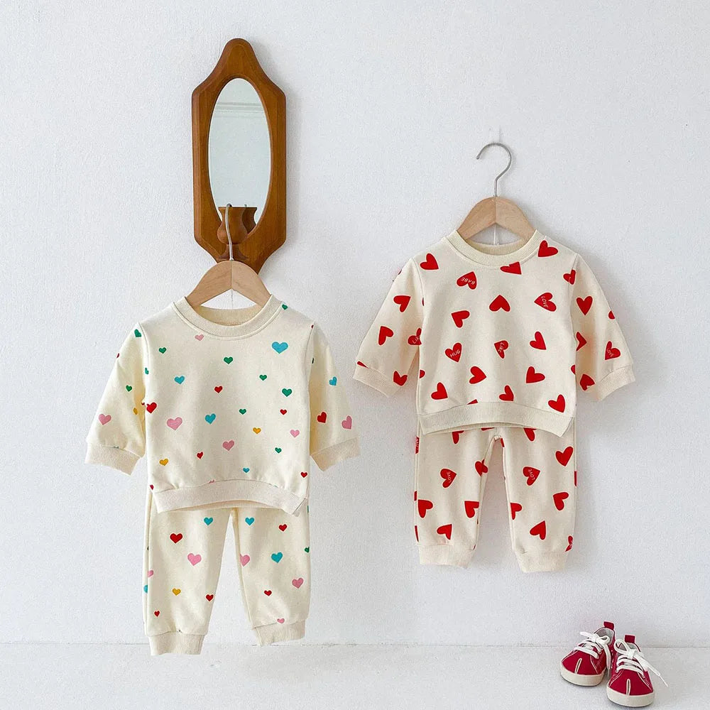 Heart Print Tracksuit