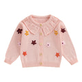 Floral Embroidered Peter Pan Collar Cardigan