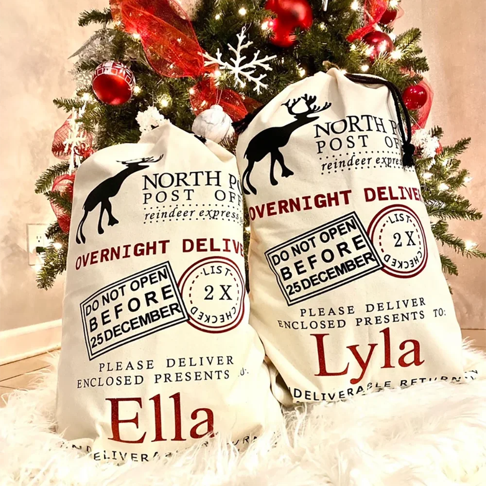 Vintage Personalised North Pole Santa Sack