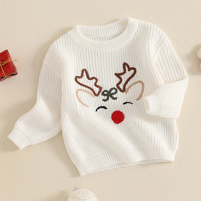 Reindeer Embroidery Jumper