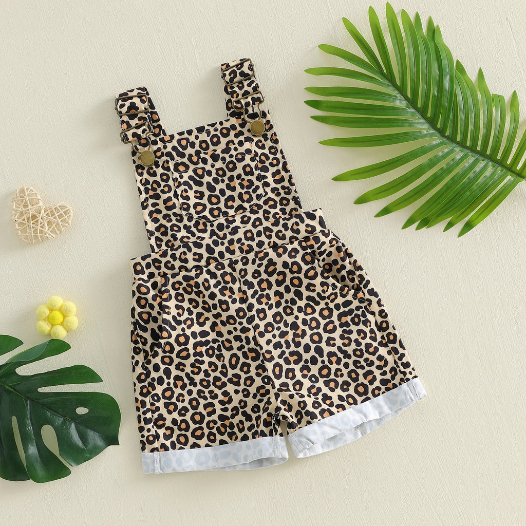 Leopard Print Dungarees