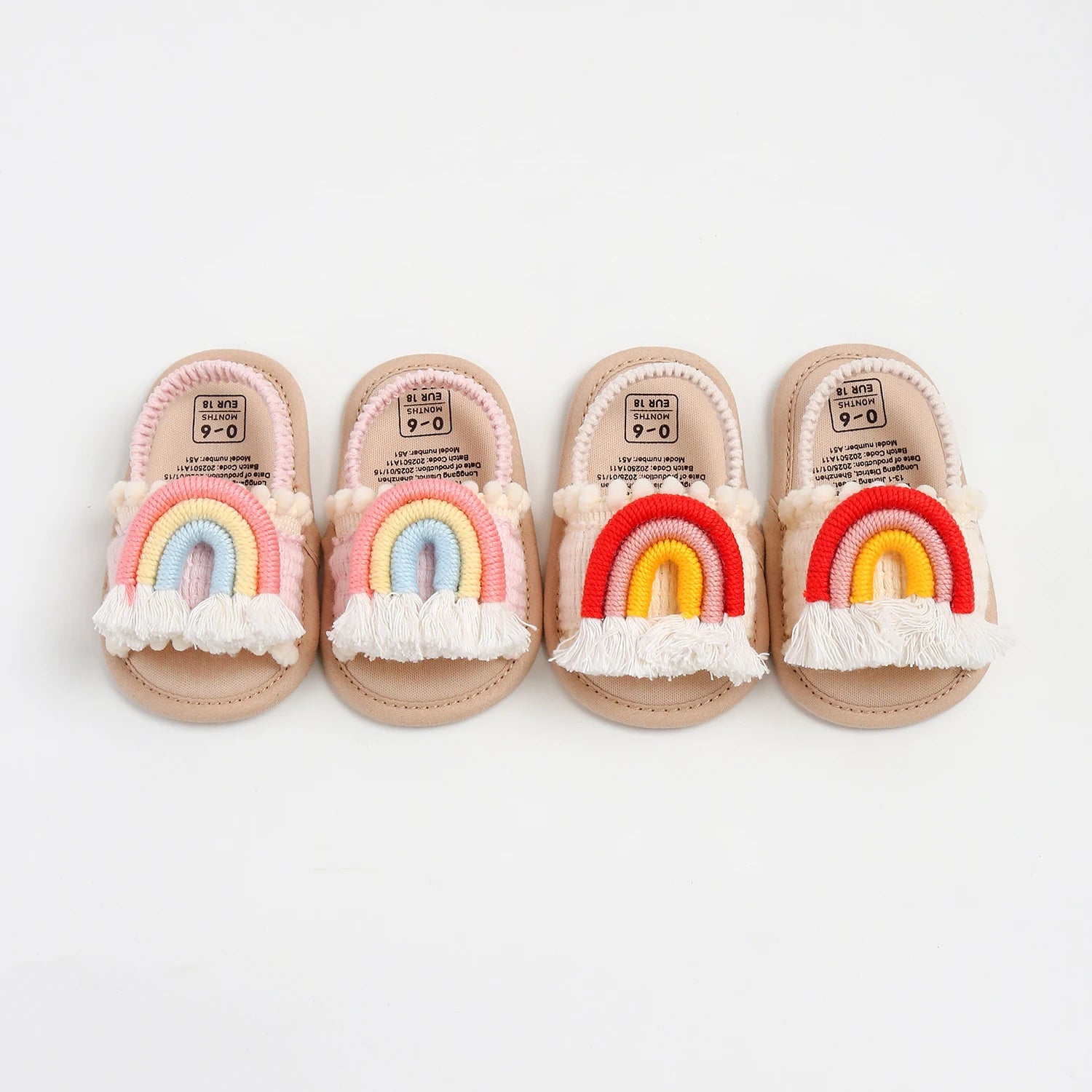 Fluffy Rainbow Sandals