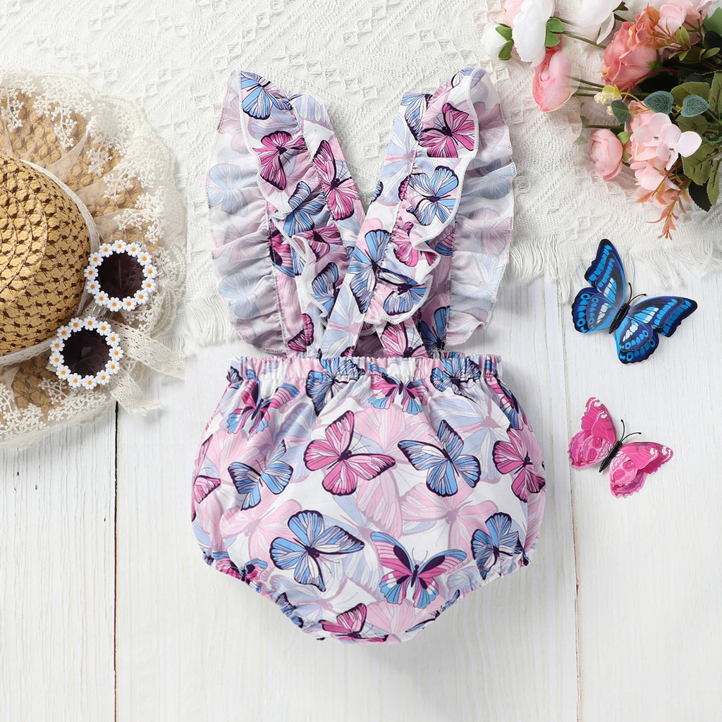 Lavender Butterfly Romper
