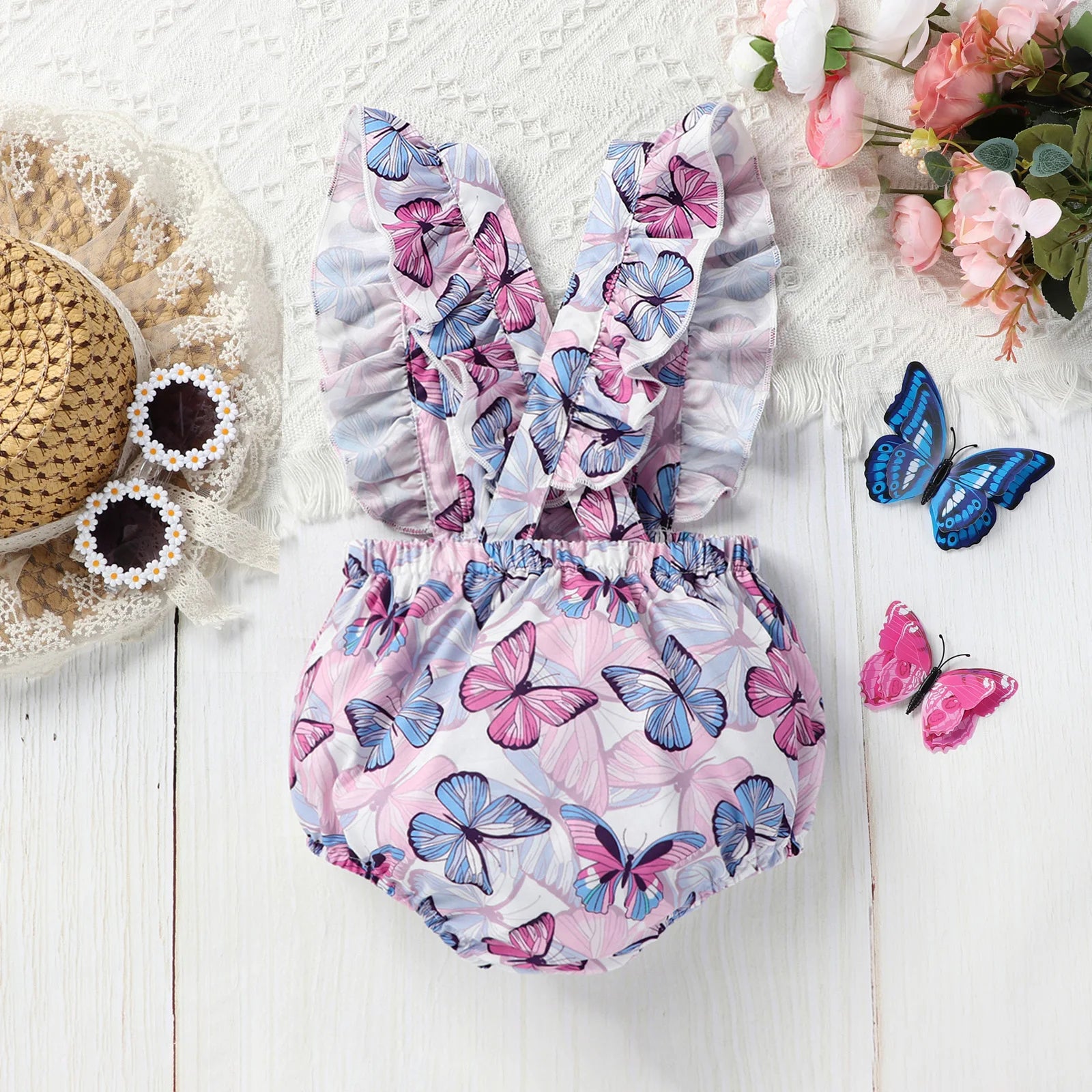 Lavender Butterfly Romper