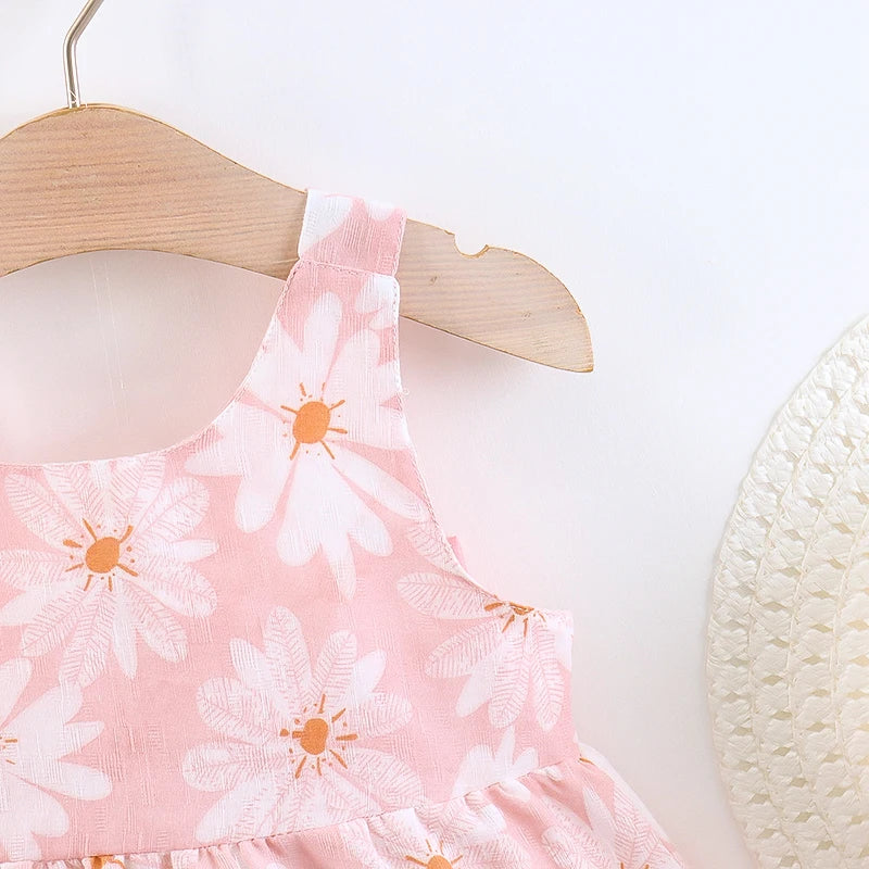 Little Daisy Bow Dress & Sunhat