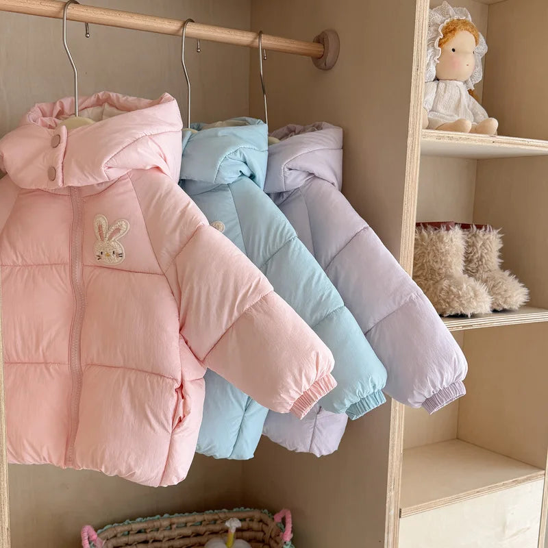 Pastel Bunny Puffer Jackets