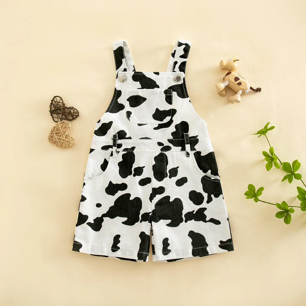 Cow Print Dungarees