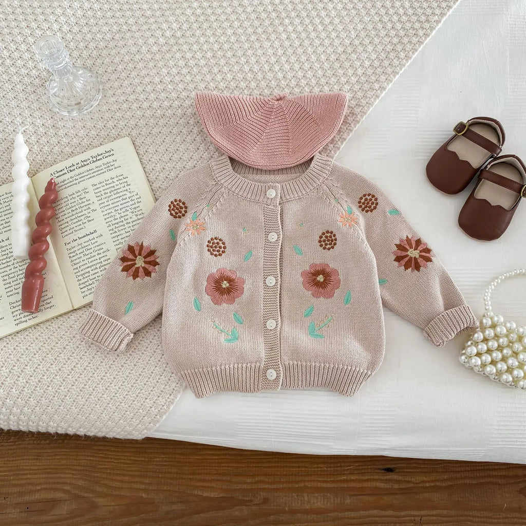 Embroidered Floral Vintage Cardigan