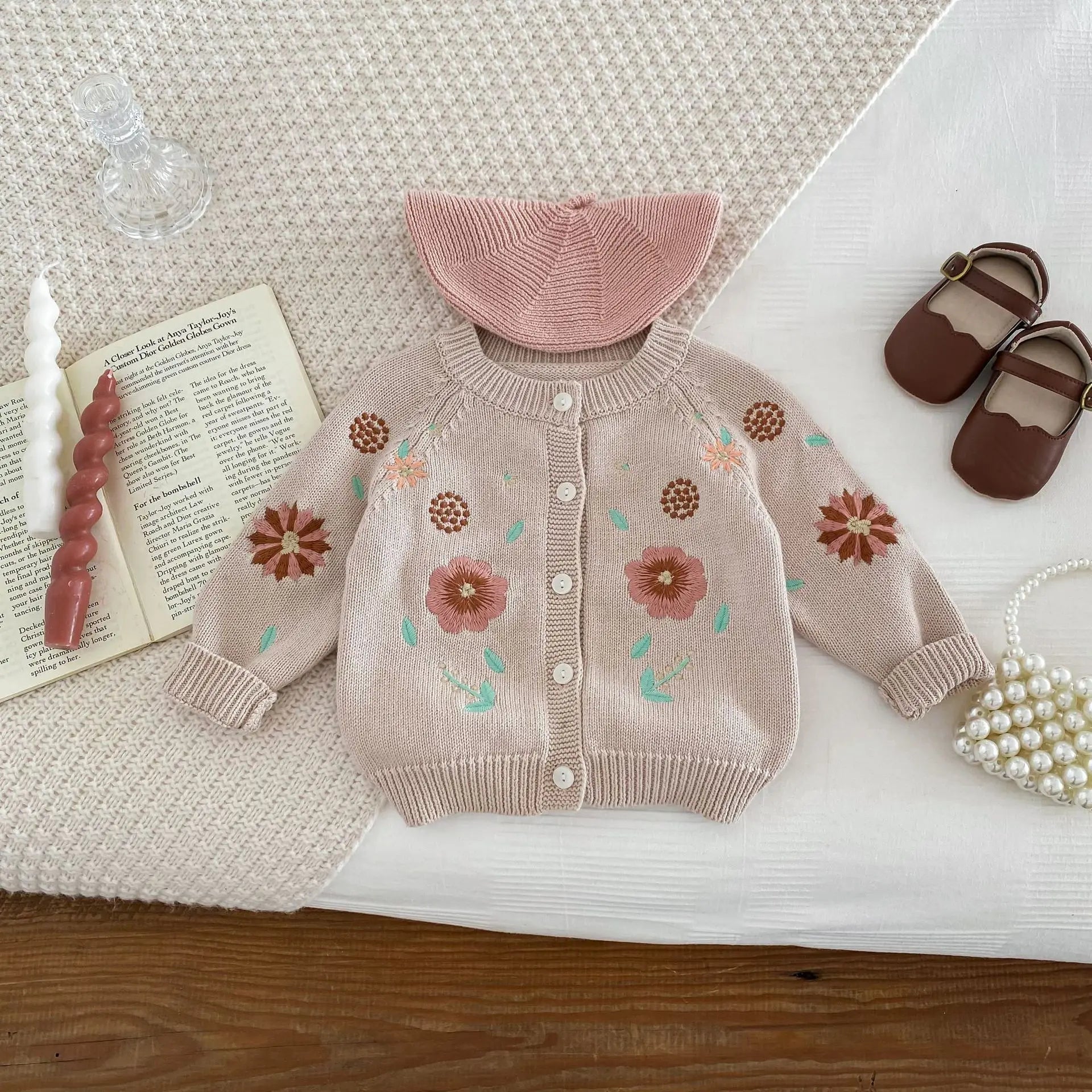 Embroidered Floral Vintage Cardigan