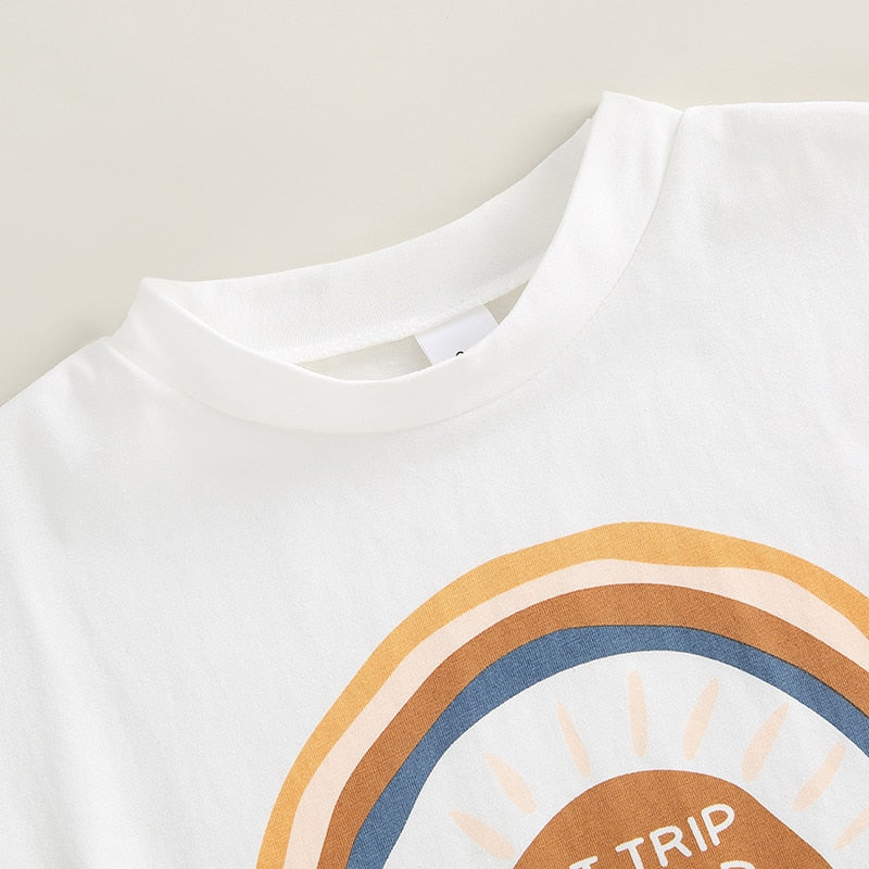 First Trip Around The Sun Rainbow Romper