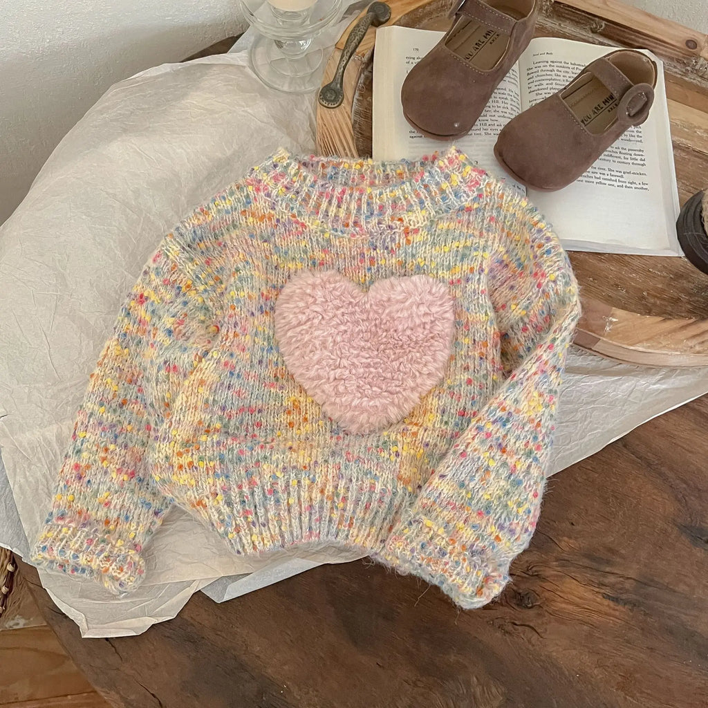 3D Speckled Rainbow Knit Jumper