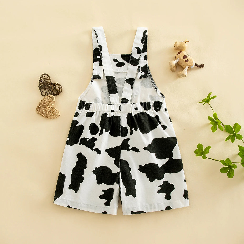 Cow Print Dungarees