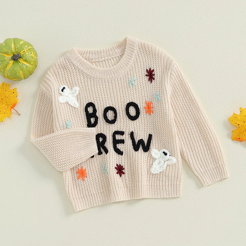 Boo Crew Crochet Knit Jumper