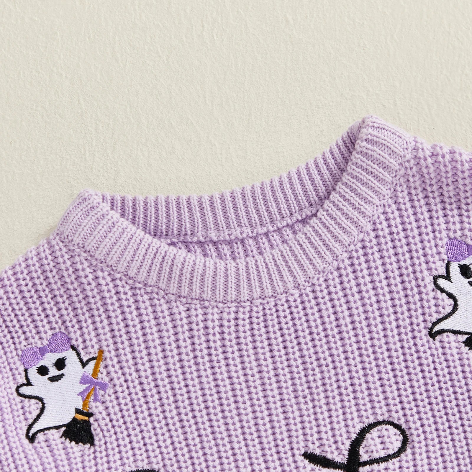 Little Boo Mini Ghost Embroidered Pullover