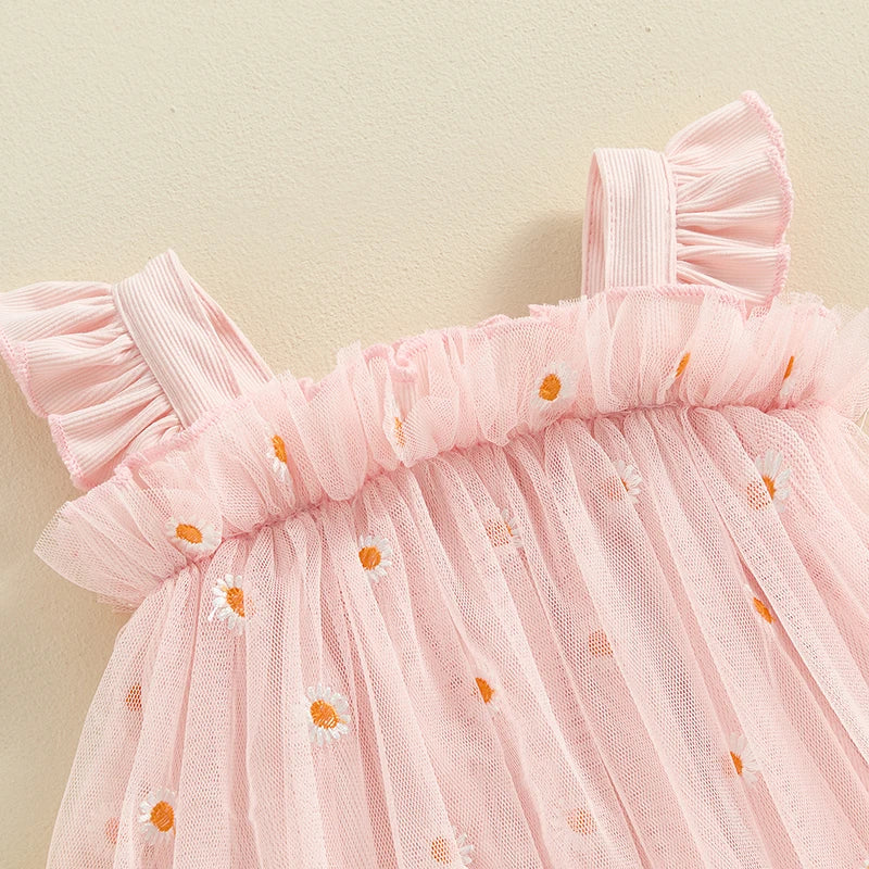 Daisy Embroidery Tutu Dress