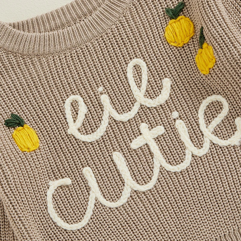 Lil Cutie Lemon Embroidery Jumper