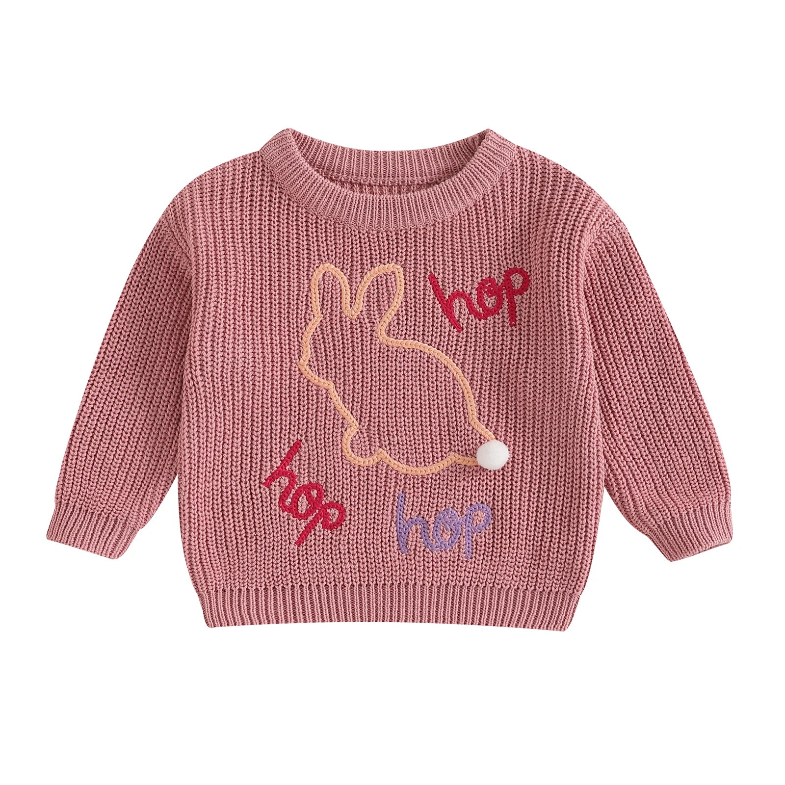 Hop Hop Hop Embroidery Pullover