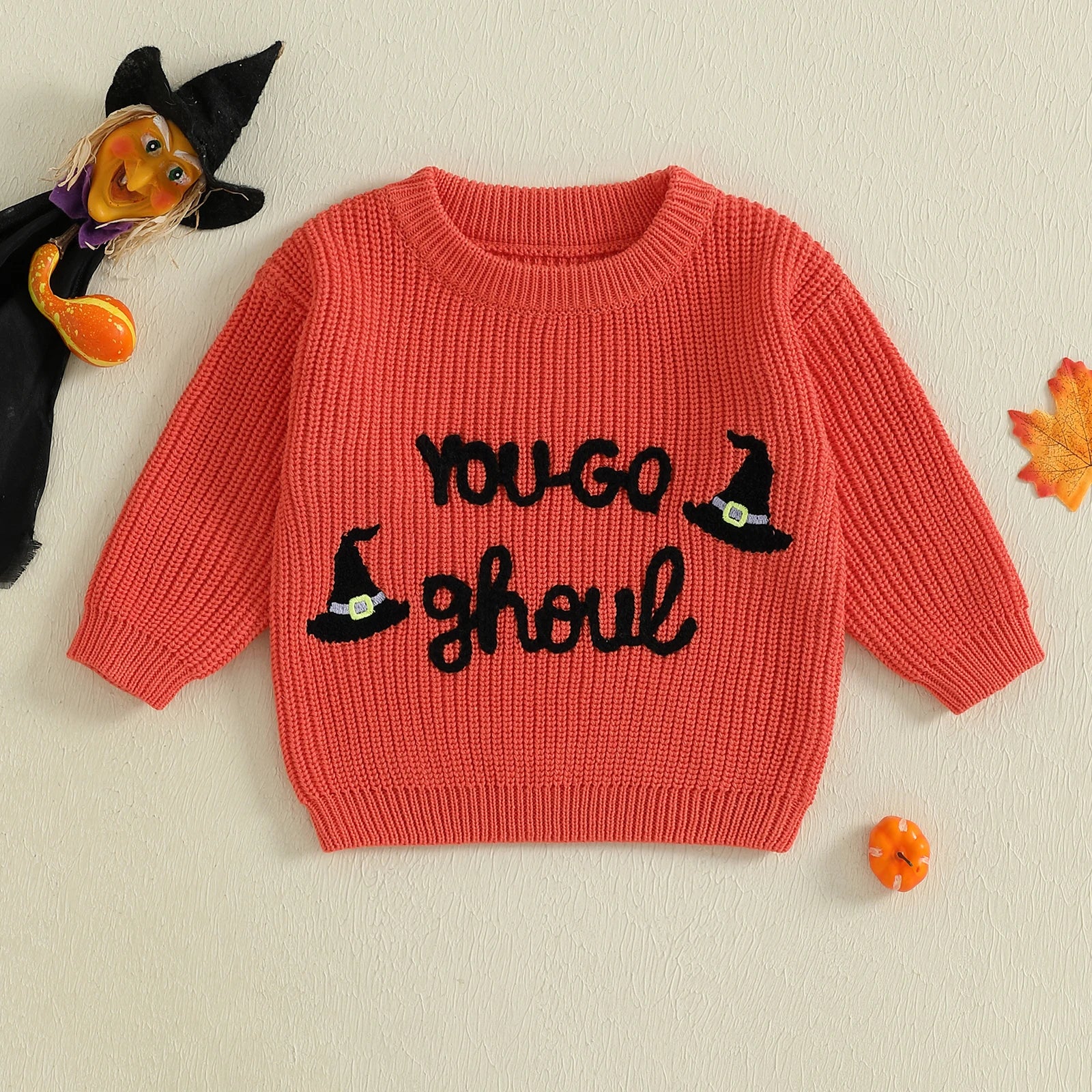 You Go Ghoul Embroidery Pullover