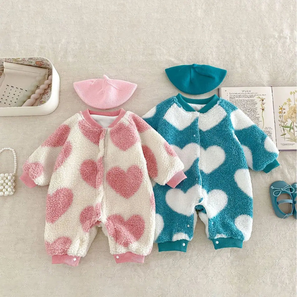 Love Heart Plush Jumpsuit