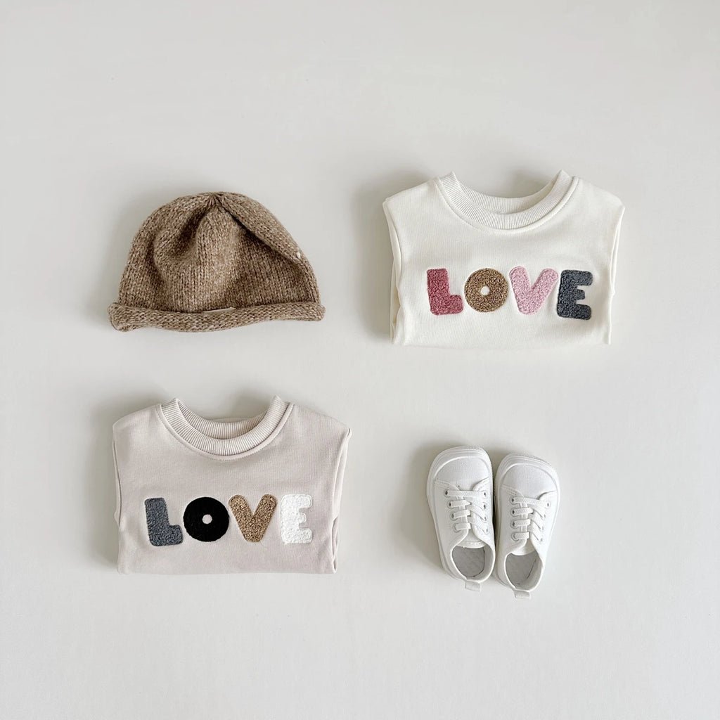 LOVE Embroidery Romper
