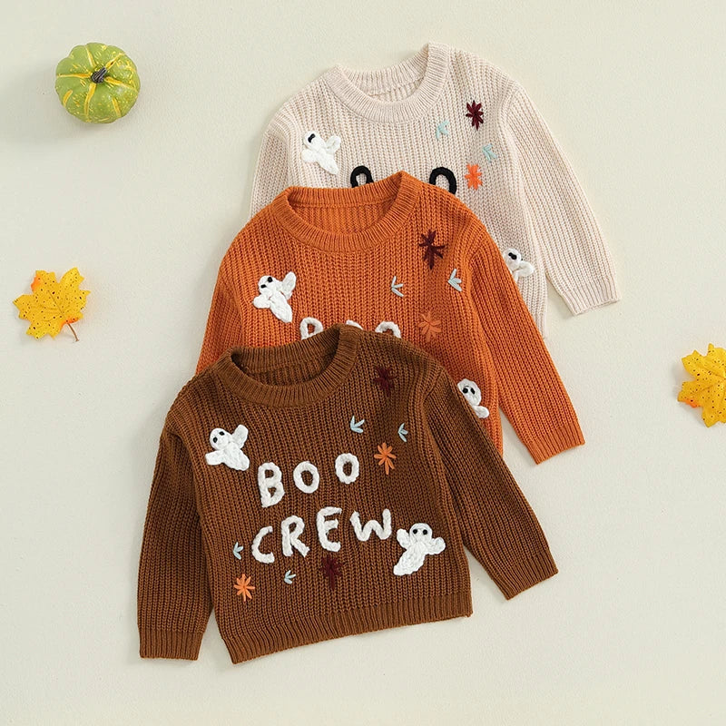 Boo Crew Crochet Knit Jumper