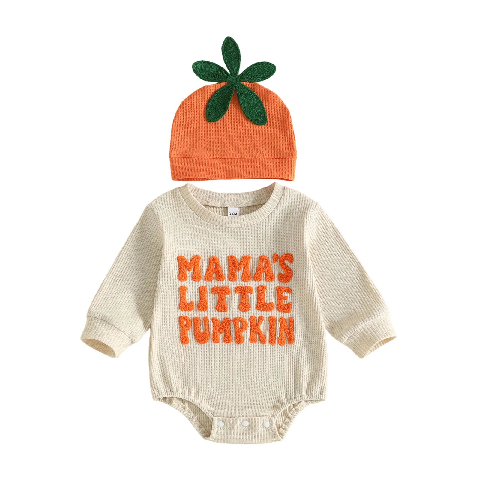Mama's Little Pumpkin Romper & Hat Set