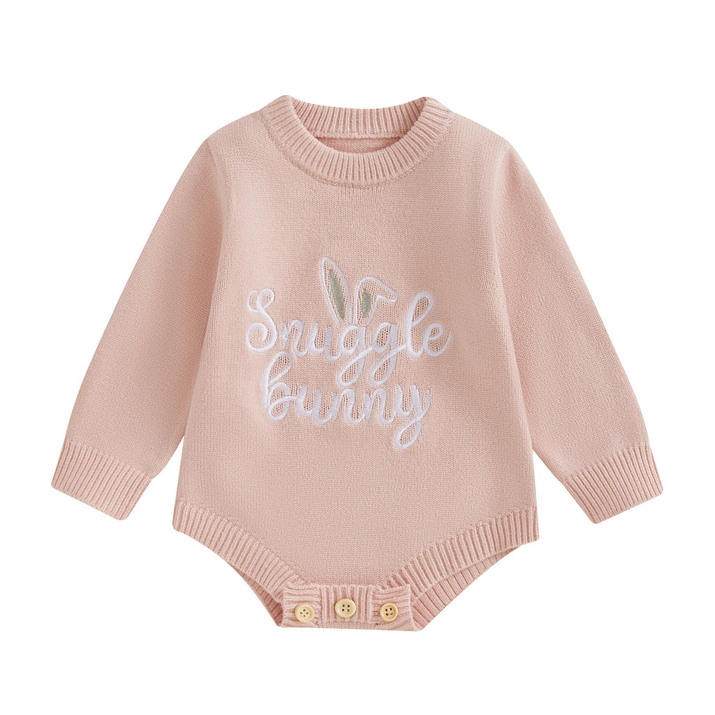 Snuggle Bunny Embroidery Romper