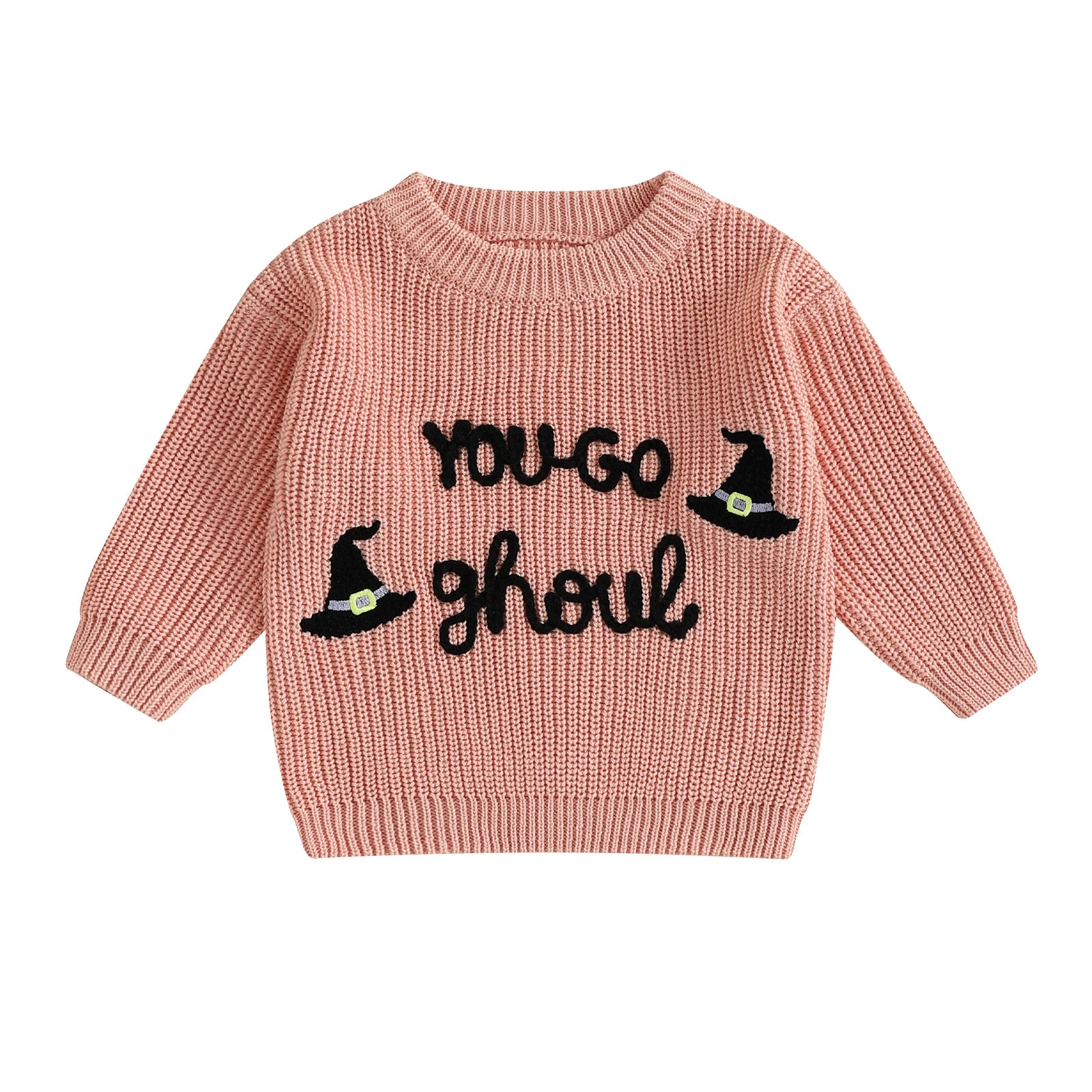 You Go Ghoul Embroidery Pullover