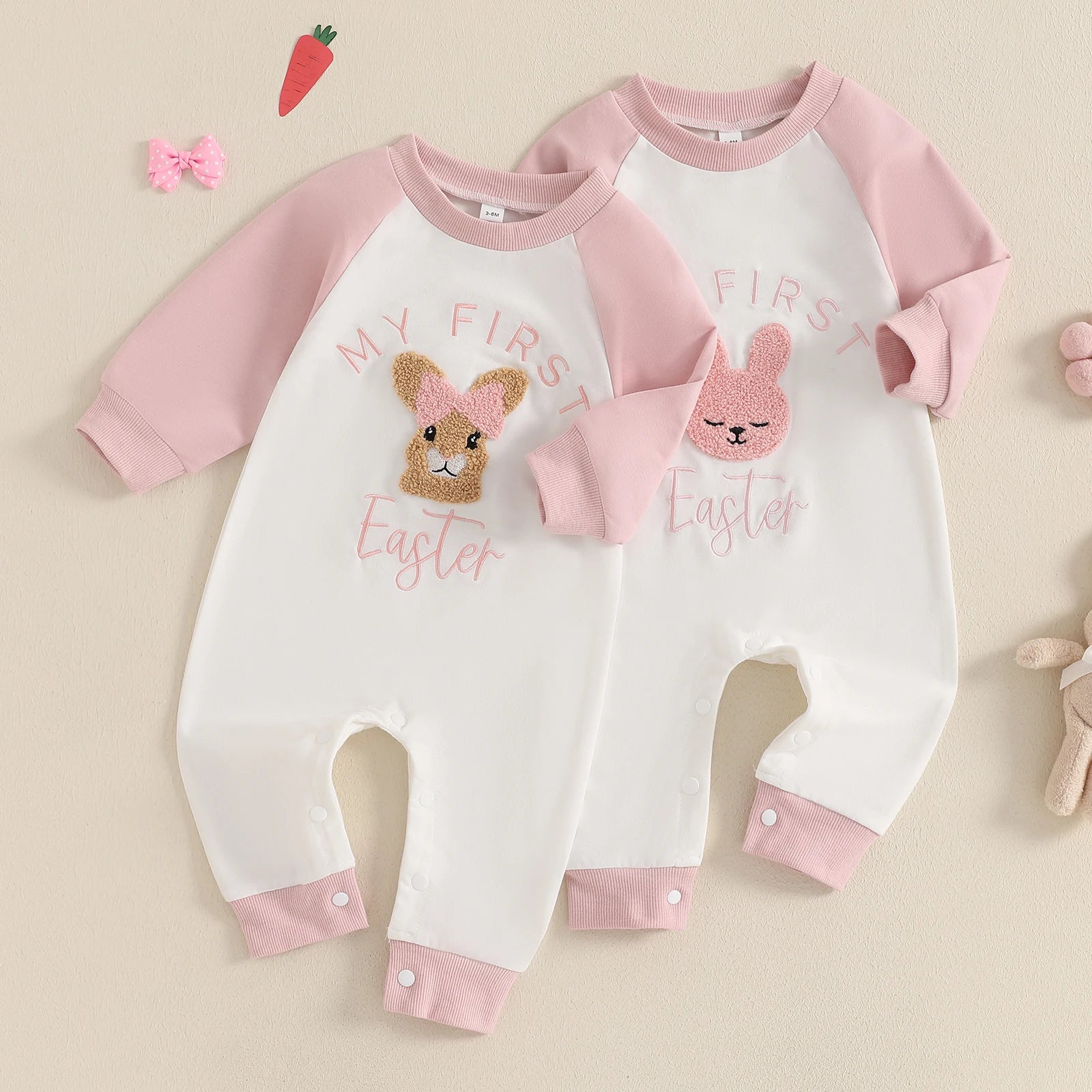 My First Easter Bunny Embroidery Romper