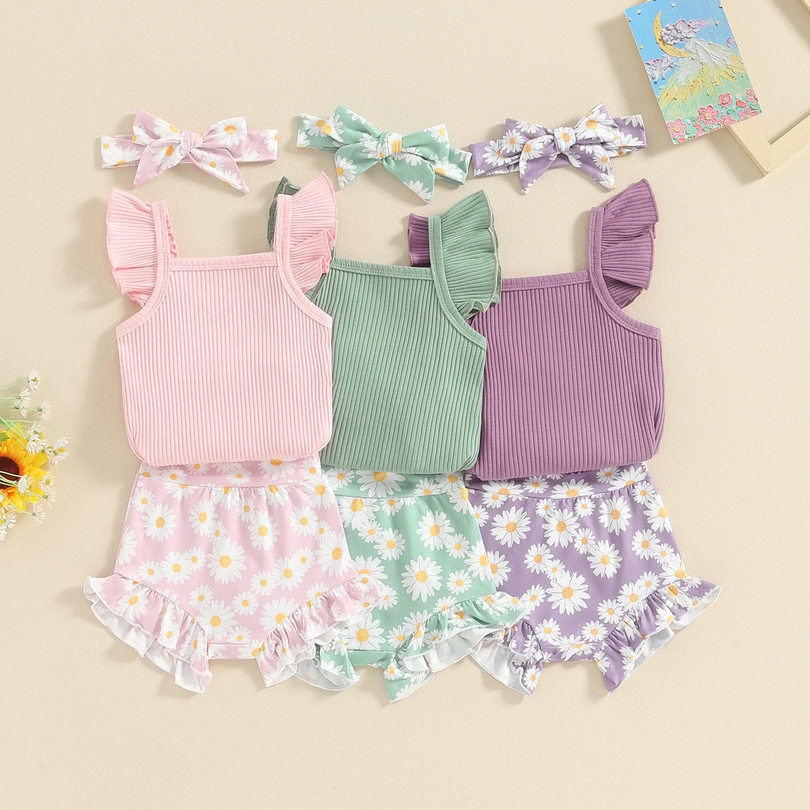 Daisy Bloomers 3 Piece Set