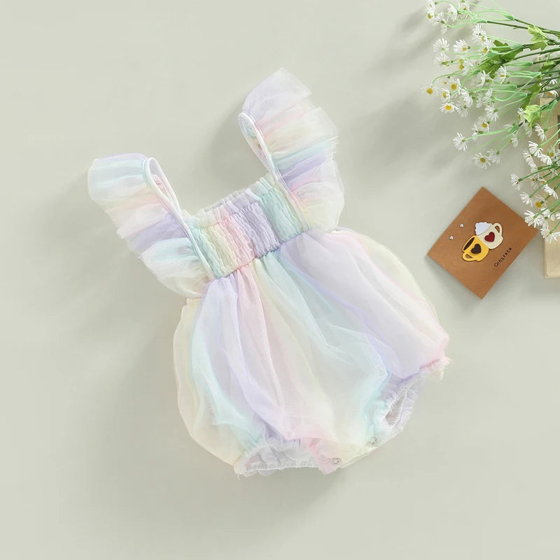 Rainbow Pastel Bubble Romper