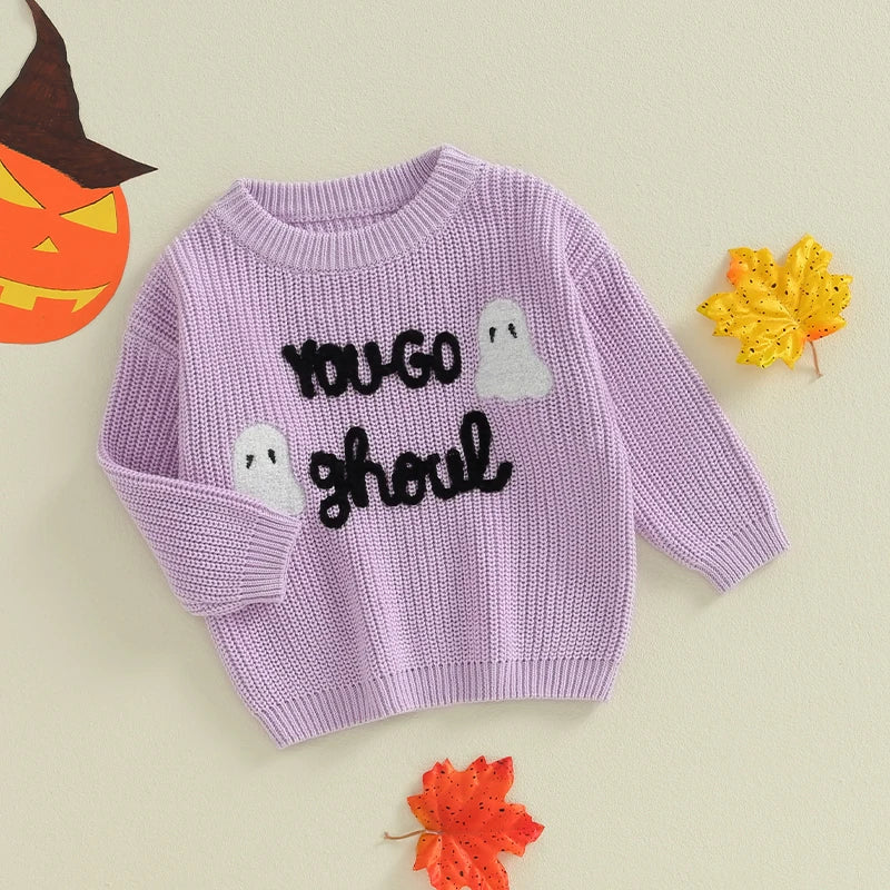 You Go Ghoul Embroidery Jumper