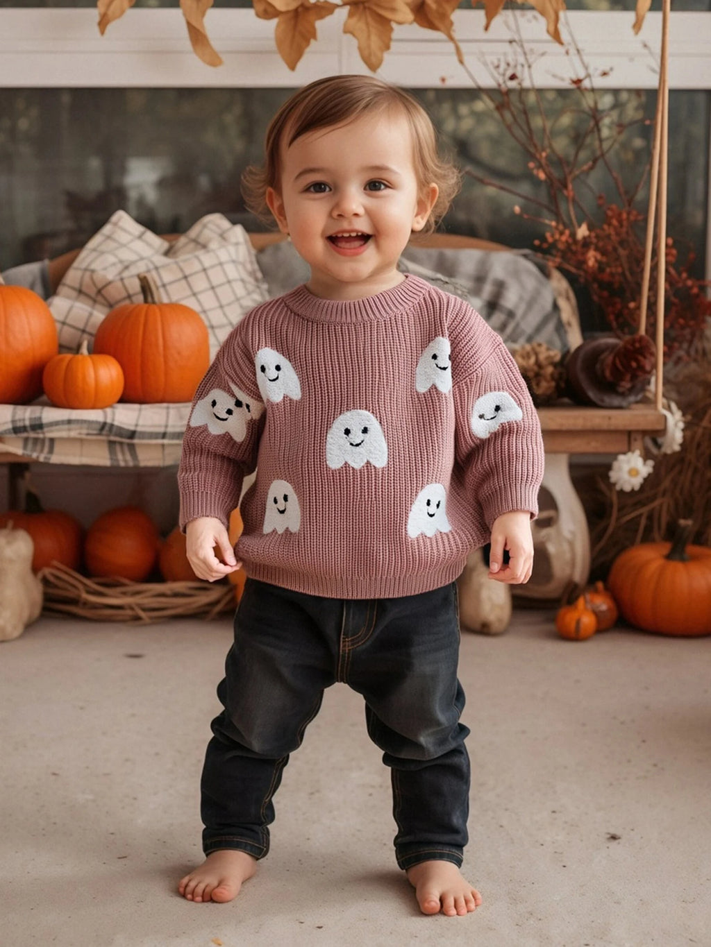 Friendly Ghost Knit Pullover