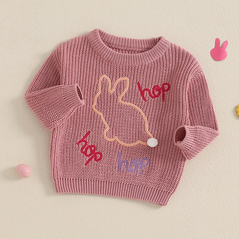 Hop Hop Hop Embroidery Pullover