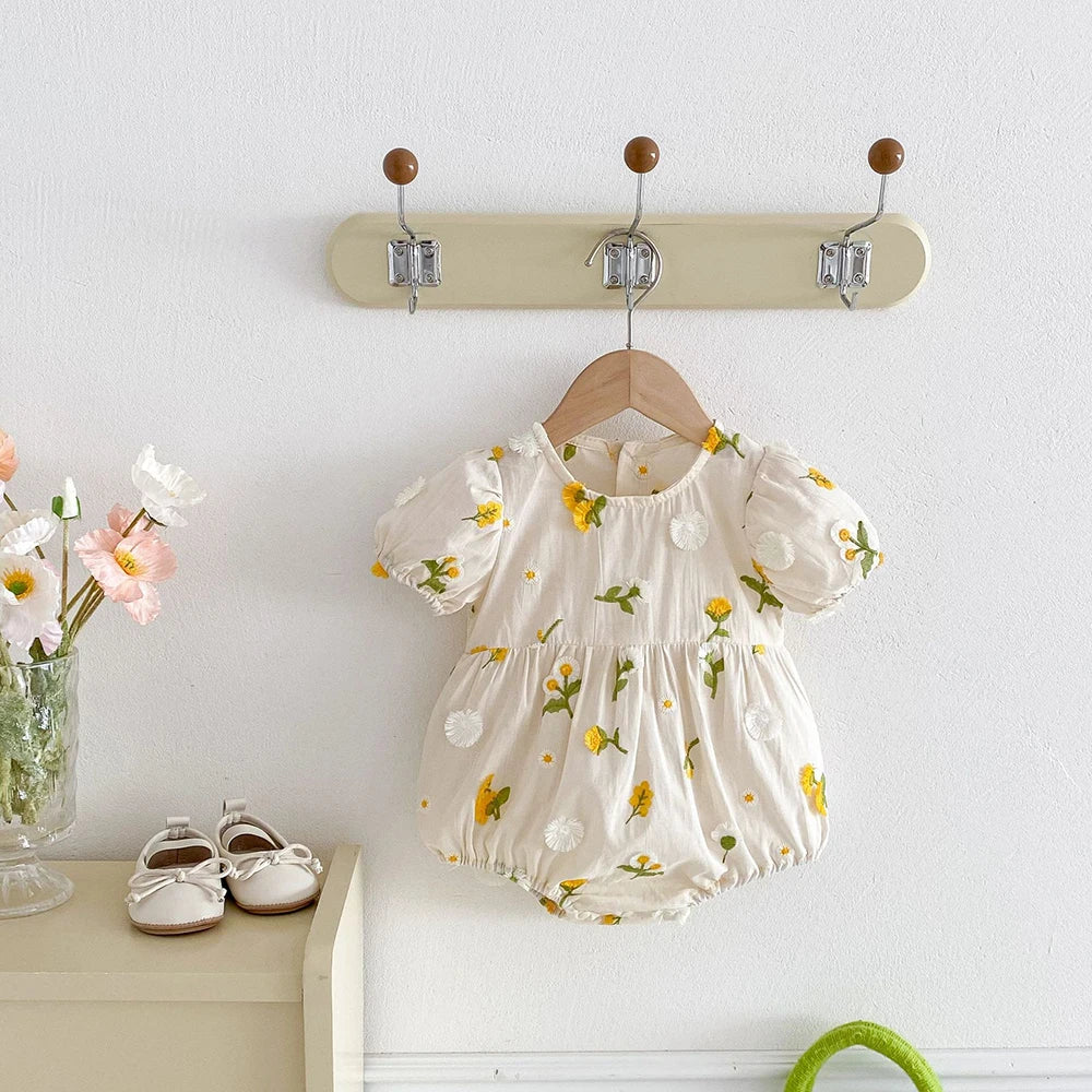 Delightful Daisy Embroidered Romper