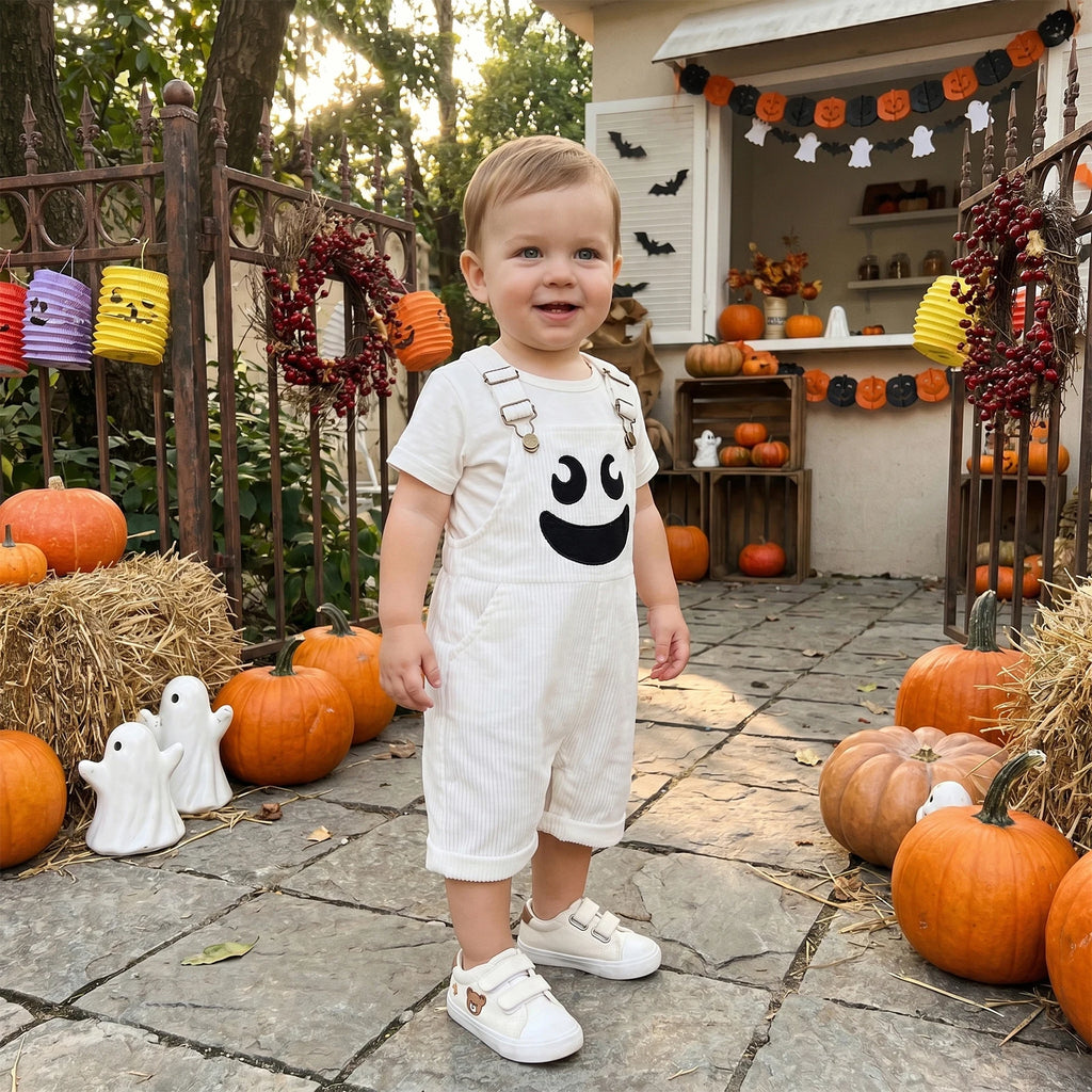 Ghost/Pumpkin Corduroy Dungarees
