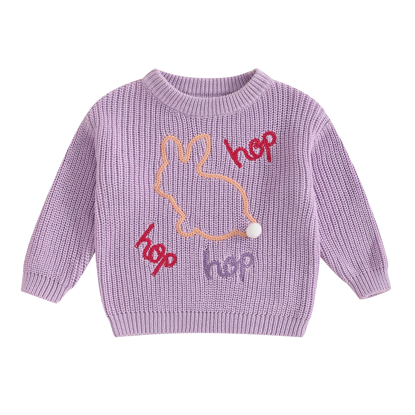 Hop Hop Hop Embroidery Pullover