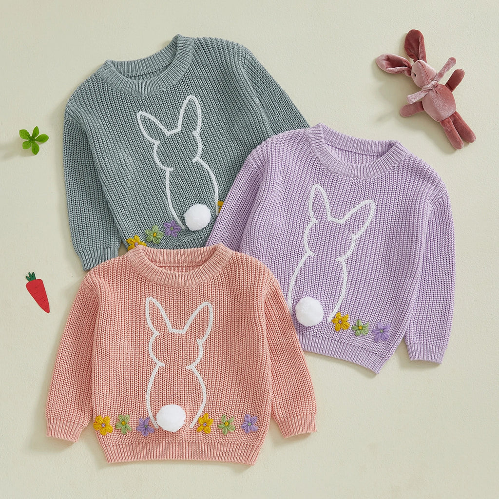 Daisy Chain Embroidery Bunny Pullover