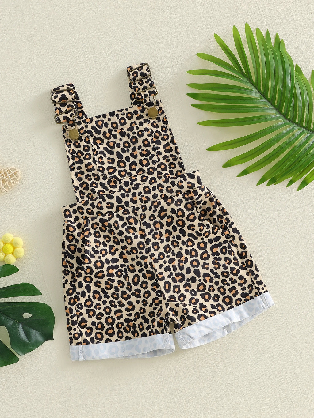 Leopard Print Dungarees